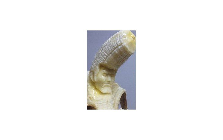 Elvis, escultura en banana. (Foto: Daily Mail)