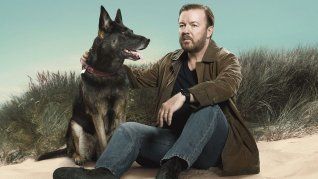 Ricky Gervais junto a Anti en After Life.