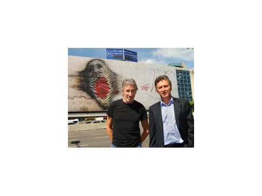 Roger Waters junto a Mauricio Macri.