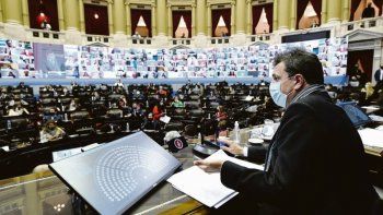 distancia. El macrismo no aceptó las condiciones que quiso imponer el oficialismo. Con aliados, Sergio Massa avanzó igual con la sesión virtual.