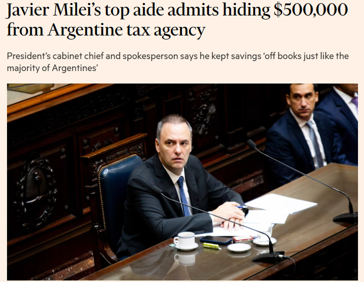 La nota publicada por The Financial Times. La nota publicada por The Financial Times.