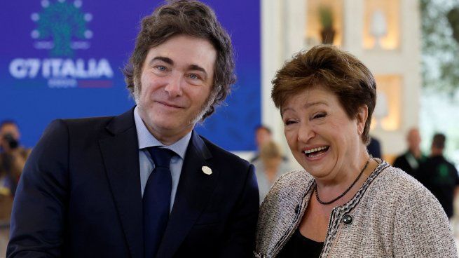 Milei y Georgieva, en buena sintonía.