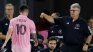 Messi leaves the field of play and is consoled by Gerardo Martino Messi leaves the field of play and is consoled by Gerardo Martino
