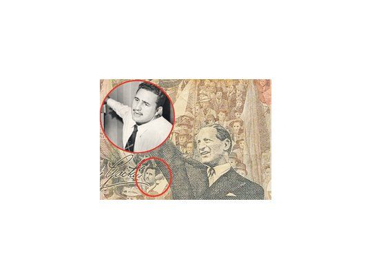 En los billetes de 1.000 pesos colombianos, debajo del político Gaitán, aparece un rostro muy parecido al de Fidel Castro cuando tenía 22 años (ver detalle).