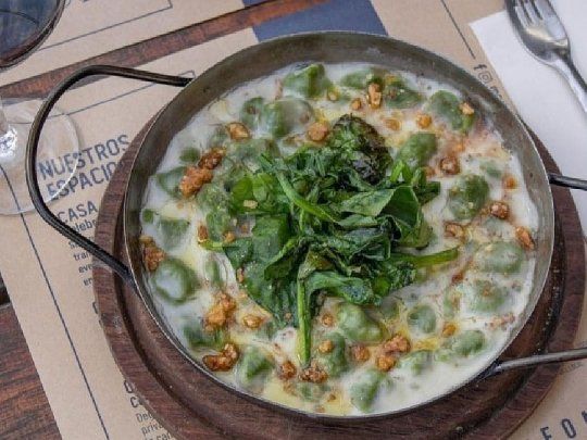 Receta de ñoquis de espinaca.