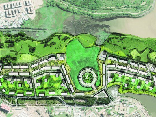 Diagrama. El emprendimiento inmobiliario de IRSA se levantará donde estaba la Ciudad Deportiva de Boca.