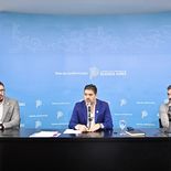 Bianco encabezó la conferencia donde insistió con el pedido de endeudamiento. Bianco encabezó la conferencia donde insistió con el pedido de endeudamiento.