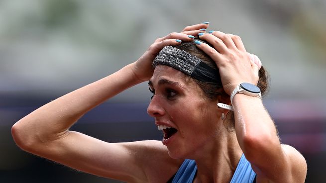 Julia Paternain finalizó la maratón en el tercer lugar.