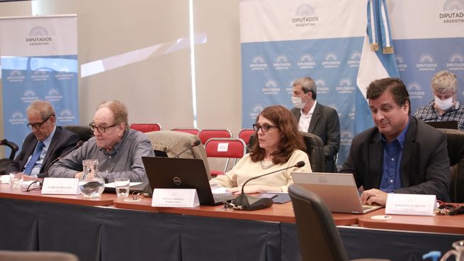 Los diputados Carlos Heller y Marcelo Casaretto y Sonia Tarragona.&nbsp;