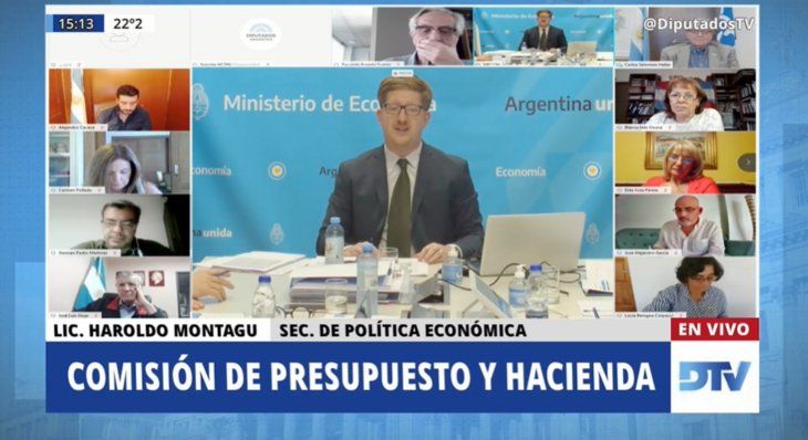 El Secretario de Política Económica, Haroldo Montagu,
