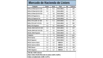Liniers cerró con caída del 6,65%