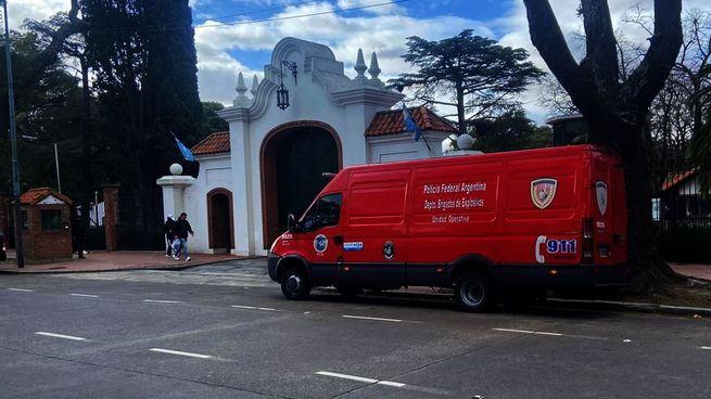 Se montó un operativo de seguridad en la Quinta presidencial.
