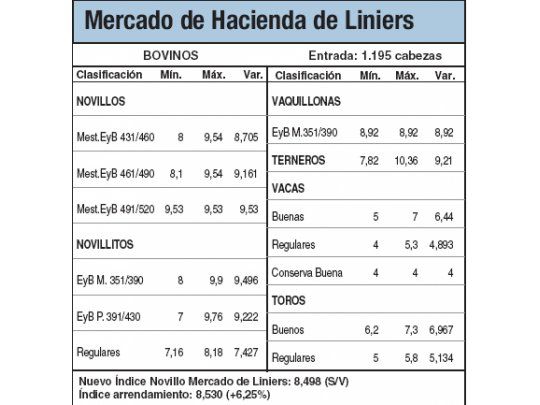 Escaso ingreso de animales por lluvias