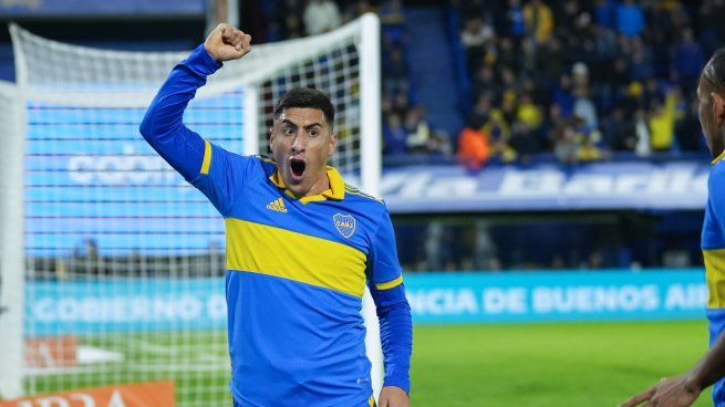 Gol. Miguel Merentiel aprovechó un grosero error del rival y le dio el triunfo a Boca.