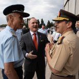 La embajada estadounidense celebró la llegada de los F-16. La embajada estadounidense celebró la llegada de los F-16.
