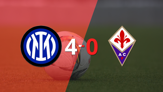 Goleada de Inter a Fiorentina con doblete de Lautaro Martínez incluído