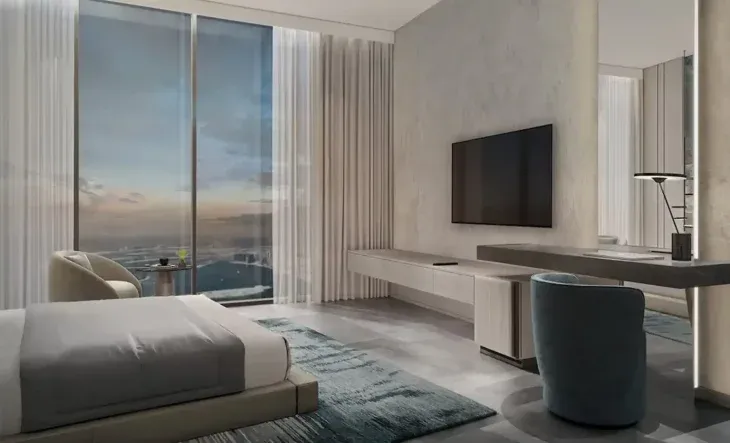 Render de una de las habitaciones más elevadas del hotel Render de una de las habitaciones más elevadas del hotel