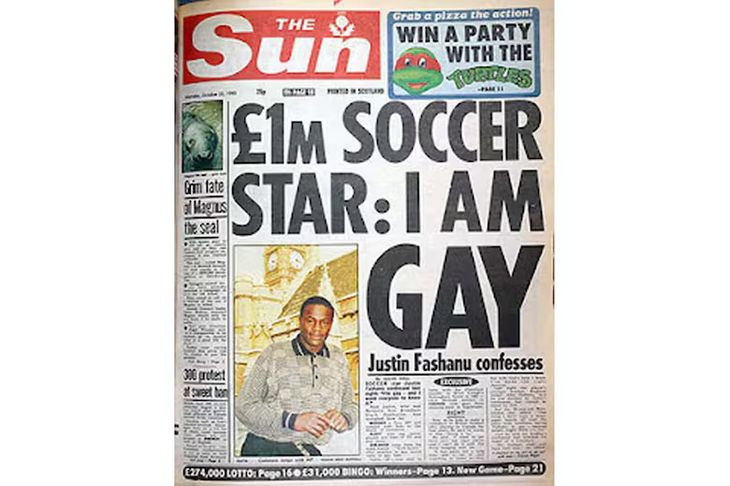 The day The Sun newspaper published Justin Fashanu's personal story and caused a stir in the world of football The day The Sun newspaper published Justin Fashanu's personal story and caused a stir in the world of football