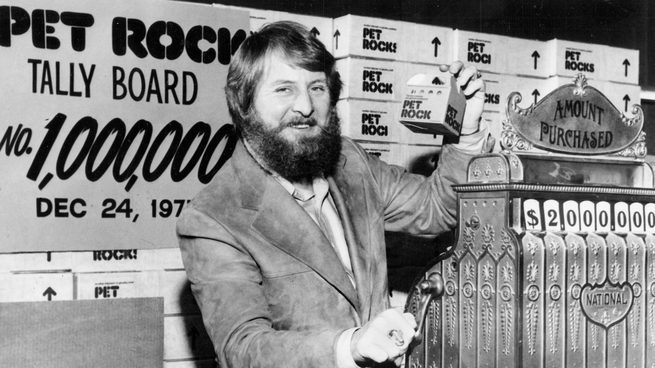 Gary Dahl, el hombre que se volció millonario vendiendo piedras.&nbsp;