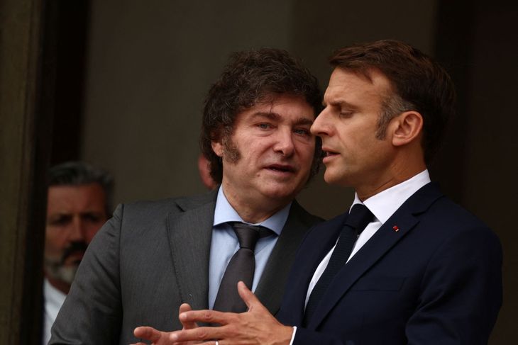 Javier Milei se reunió con Emmanuel Macron en la previa de los Juegos Olímpicos de París