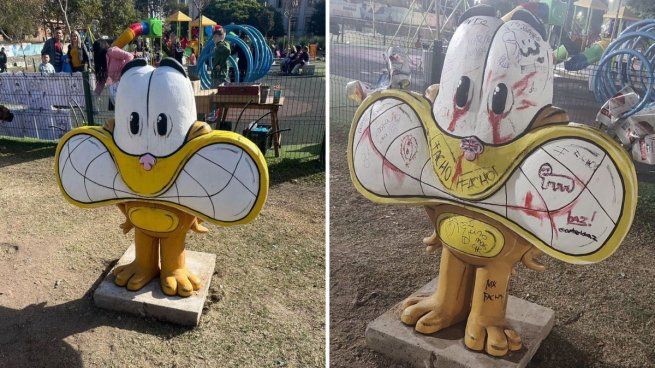 Gaturro vandalizado en Córdoba en menos de 24 horas.&nbsp;