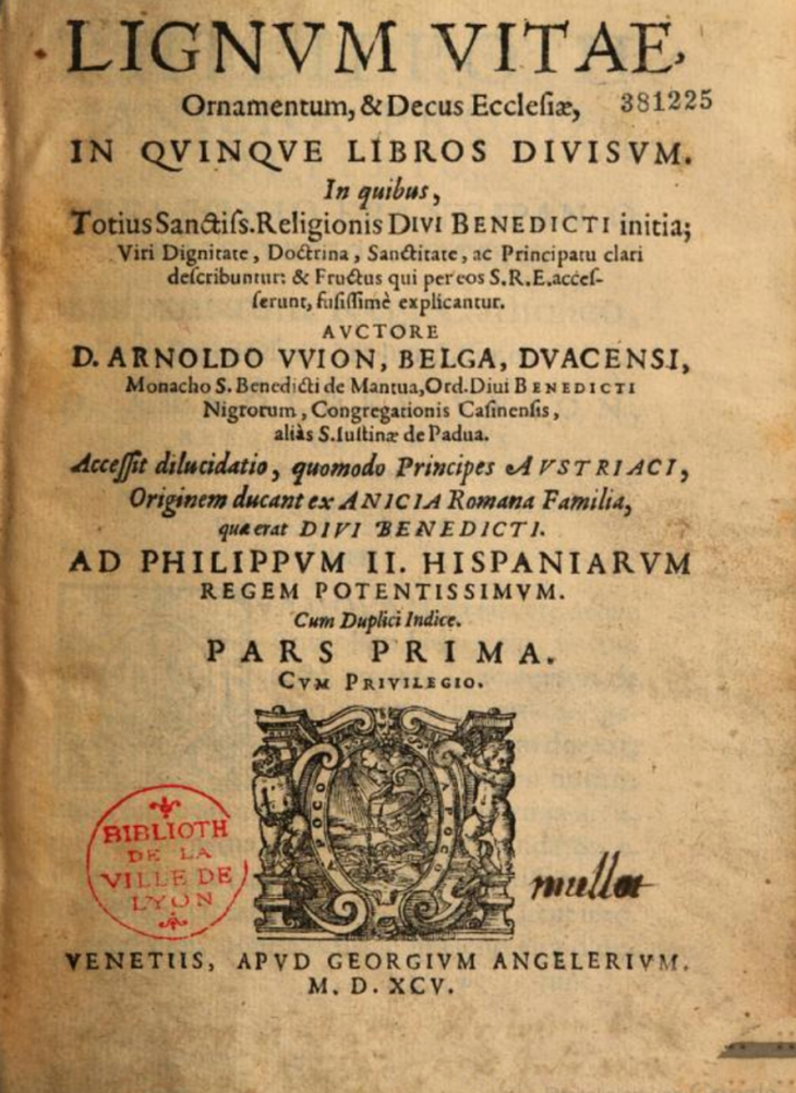 El “Lignum Vitae, Ornatus Ecclesiae, Sanctae Romanae Ecclesiae” escxrtito en 1595 por el benedictino Arnold Wion, es donde por primera vez se menciona  las profecías de San Malaquías respecto a los Papas y la llegada del fin del mundo. El “Lignum Vitae, Ornatus Ecclesiae, Sanctae Romanae Ecclesiae” escxrtito en 1595 por el benedictino Arnold Wion, es donde por primera vez se menciona  las profecías de San Malaquías respecto a los Papas y la llegada del fin del mundo.