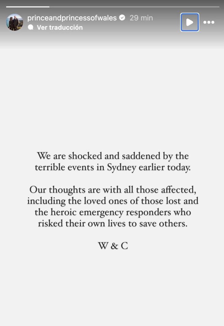 El mensaje que compartió el matrimonio real a través de su cuenta de Instagram. El mensaje que compartió el matrimonio real a través de su cuenta de Instagram.