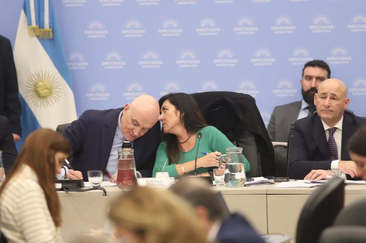 José Luis Espert y Laura Rodríguez Machado, durante un debate de la baja de edad de imputabilidad.