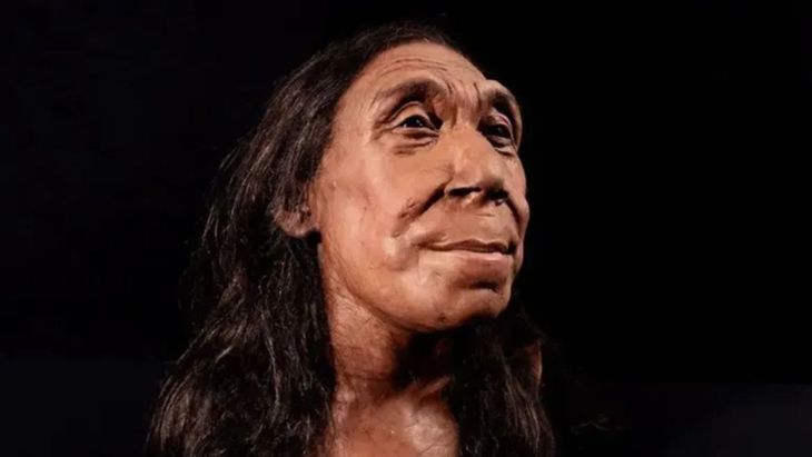 Face of a Neanderthal woman who lived 75,000 years ago.
