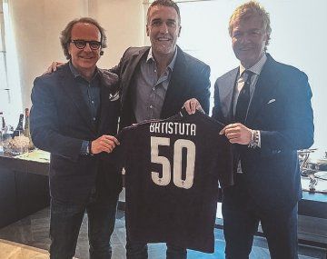 Gabriel Batistuta celebró sus 50 años en el club que lo tiene de ídolo.