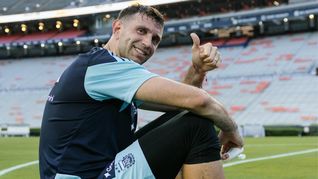 Emiliano Martínez el martes en su Instagram: Feliz Emiliano Martínez el martes en su Instagram: Feliz