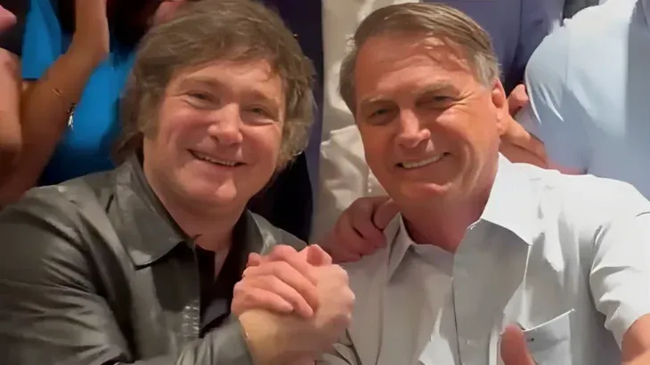 Javier Milei y Jair Bolsonaro. 