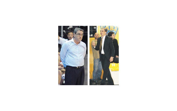 Julio Lamas, técnico de Obras, y Sergio Hernández, el de Peñarol, se verán las caras esta noche en un duelo cuyo ganador saldrá revitalizado para el resto del torneo.