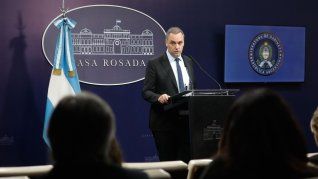 Manuel Adorni retomó este lunes las conferencias de prensa. Manuel Adorni retomó este lunes las conferencias de prensa.
