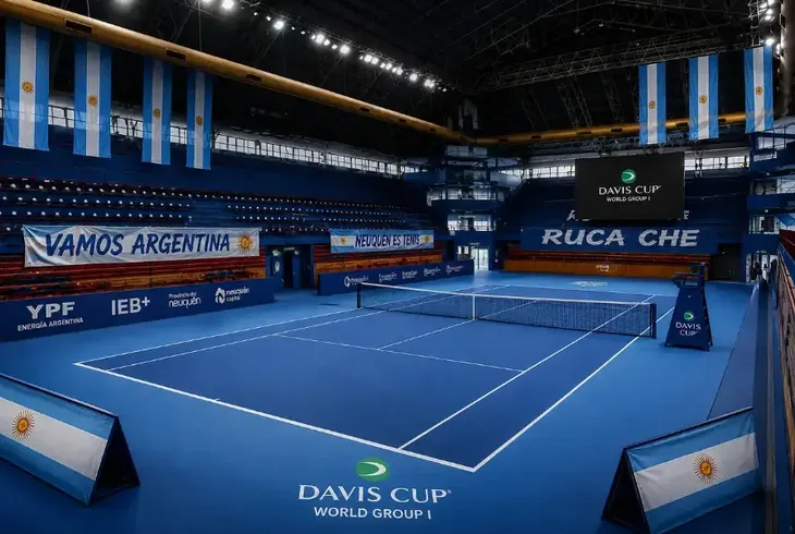 Una mirada de lo que será el estadio Ruca Che, en donde Argentina hará de local contra Turquía. Una mirada de lo que será el estadio Ruca Che, en donde Argentina hará de local contra Turquía.