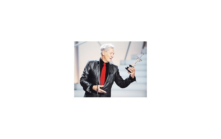 Ian McKellen recibió ayer el Premio a la Trayectoria que otorga el Festival Internacional de San Sebastián.