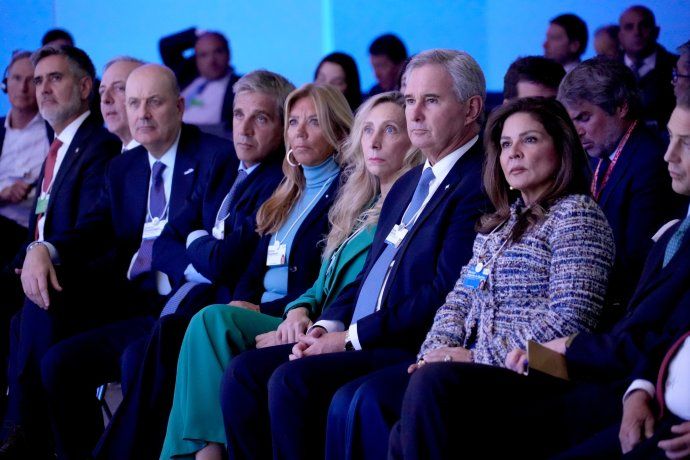 La comitiva argentina, en el Foro Económico de Davos. La comitiva argentina, en el Foro Económico de Davos.