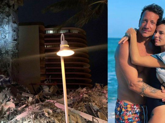 Nico Vázquez y Gimena Accardi estaban en el edificio que se derrumbó en  Miami