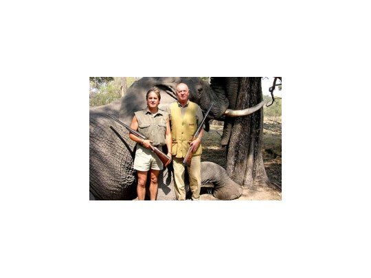 El Rey Juan Carlos durante la cacería en abril.
