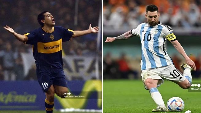 El cumpleaños de Messi y Riquelme.&nbsp;