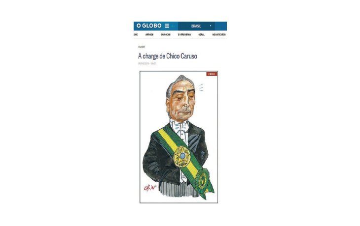 ámbito.com | El humorista Chico Caruso resumió así en O Globo el protagonismo del vice brasileño , Michel Temer.