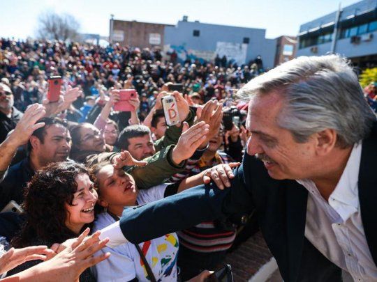 Alberto Fernández durante su última visita a Córdoba.