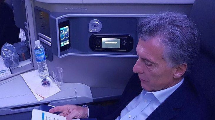 Mauricio Macri es un pasajero frecuente de la clase business de las aerolíneas. 