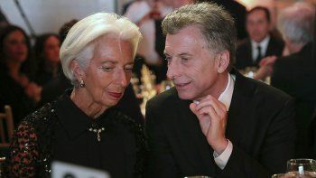 El expresidente Mauricio Macri junto a la exdirectora gerente del FMI, Christine Lagarde, durante un evento organizado por el Atlantic Council (Imagen de archivo).