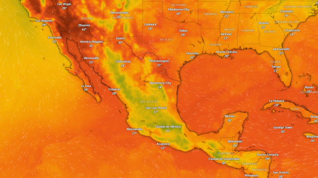 Calor extremo en el noroeste de México este fin de semana.