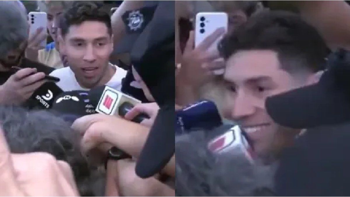 Madness over the arrival of Gonzalo Montiel in Ezeiza to play for River: Coming back is something unique