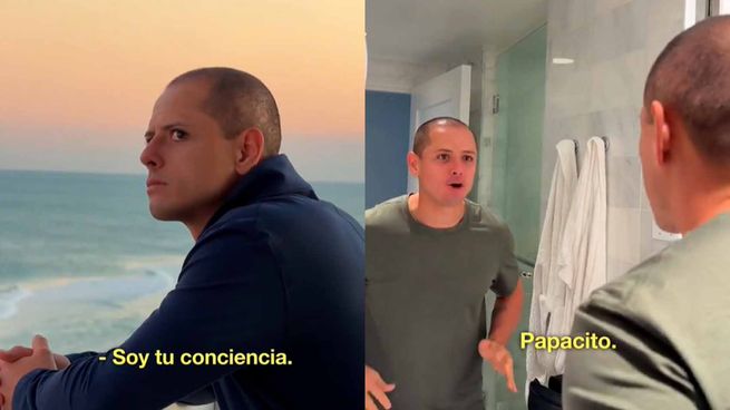 Un nuevo video de Javier Chicharito Hernández en su cuenta de Instagram hablando con su conciencia causó revuelo.
