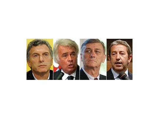 Maurcio Macri, José Manuel De la Sota, Hermes Binner y Julio Cobos.