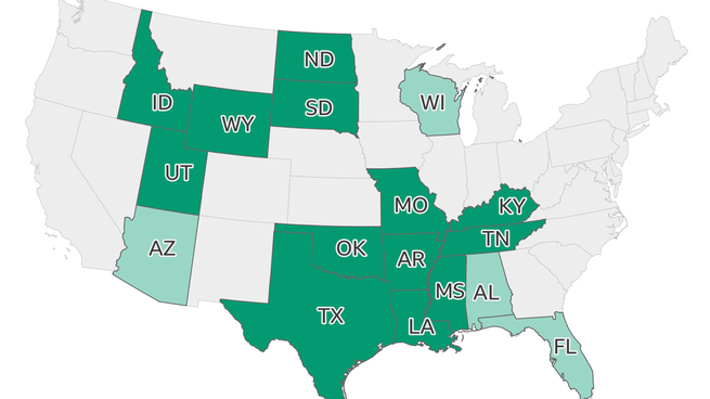 Los estados que prohibirán el aborto tras el fallo de la Corte Suprema de Justicia.