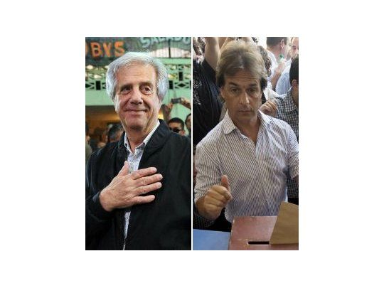 Tabaré Vázquez y Luis Lacalle Pou.